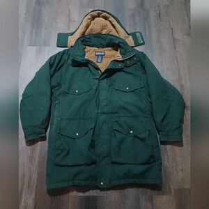 Vintage Green Utility Barn Chore Jacket Plaid Wool Lining Pockets Size Medium